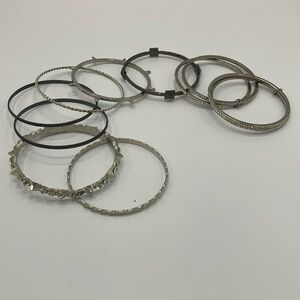 Silver and Black Minimalist Bracelet Set